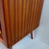 Danish teak sideboard with tambour doors