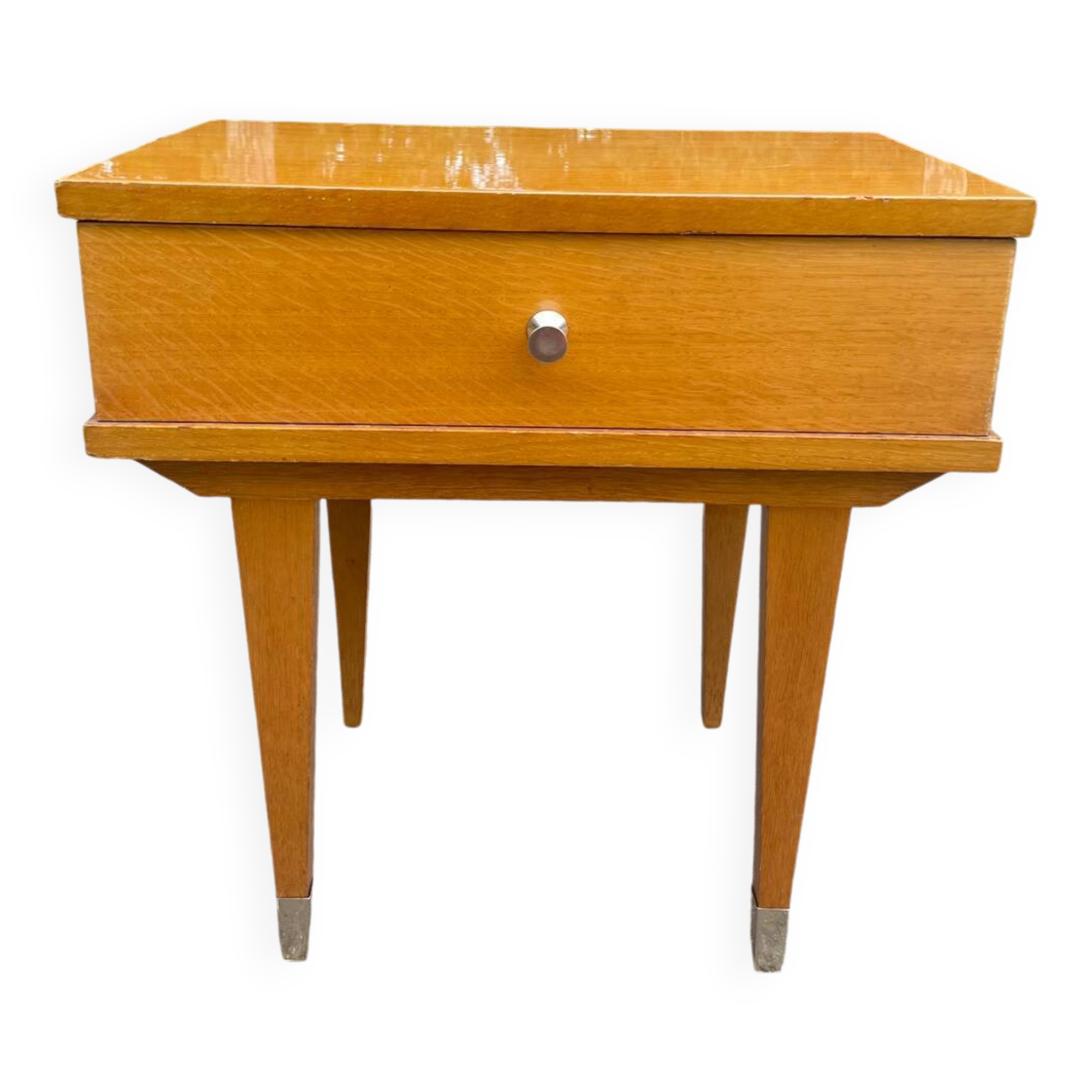 Bedside table with compass feet, 1960s