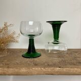 4 large Alsace Roemer glasses France