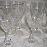 12 crystal stemware St. Louis model Massenet for water or wine