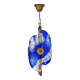 Murano blue glass chandelier suspension. 80 years