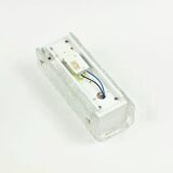 Mid-Century Murano Ice Glass Wall Light from Kaiser Leuchten, Germany, 1960