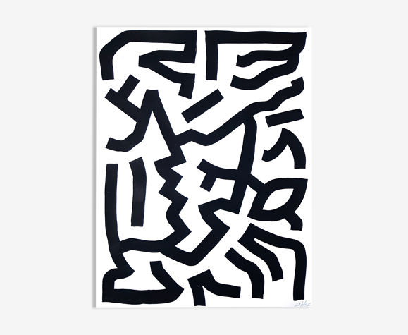 Peinture sur papier "amer acide"