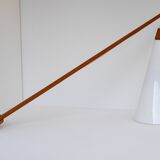 Mid-century Swedish wall lamp in teak by Uno and Östen Kristiansson for Luxus, 1960s