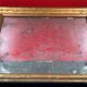 antique moulded wood and gilded stucco mirror - de-mercurised mirror sold in the e
