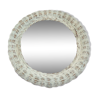 Rattan round mirror 36x36cm