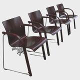 Set of 4 Thonet S 320 stackable chairs, 1980s