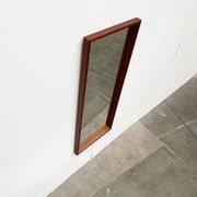 Minimalist mid-century German mirror in teak by Zier-Form, 1960s.