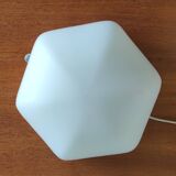 Hexagonal opaline globe ceiling light - 50s/60s