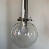 Vintage design pendant lamp globe in transparent glass