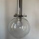Suspension vintage design lampe globe en verre transparente