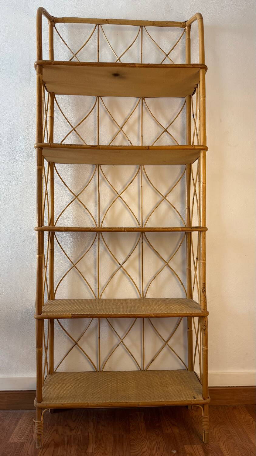 1960s Rattan Shelf France