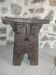 Brutalist monastic stool in solid oak