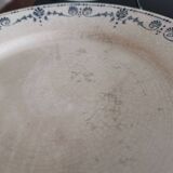 Old "Etruscan" flat plates in opaque porcelain from Gien Terre de Fer