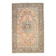 6x9 Salmon & Brown Madallion Pattern Persian Area Rug, 182x284Cm