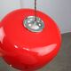 Space-age Red Medusa Pendant Lamp by Luigi Massoni for Guzzini, 1970s