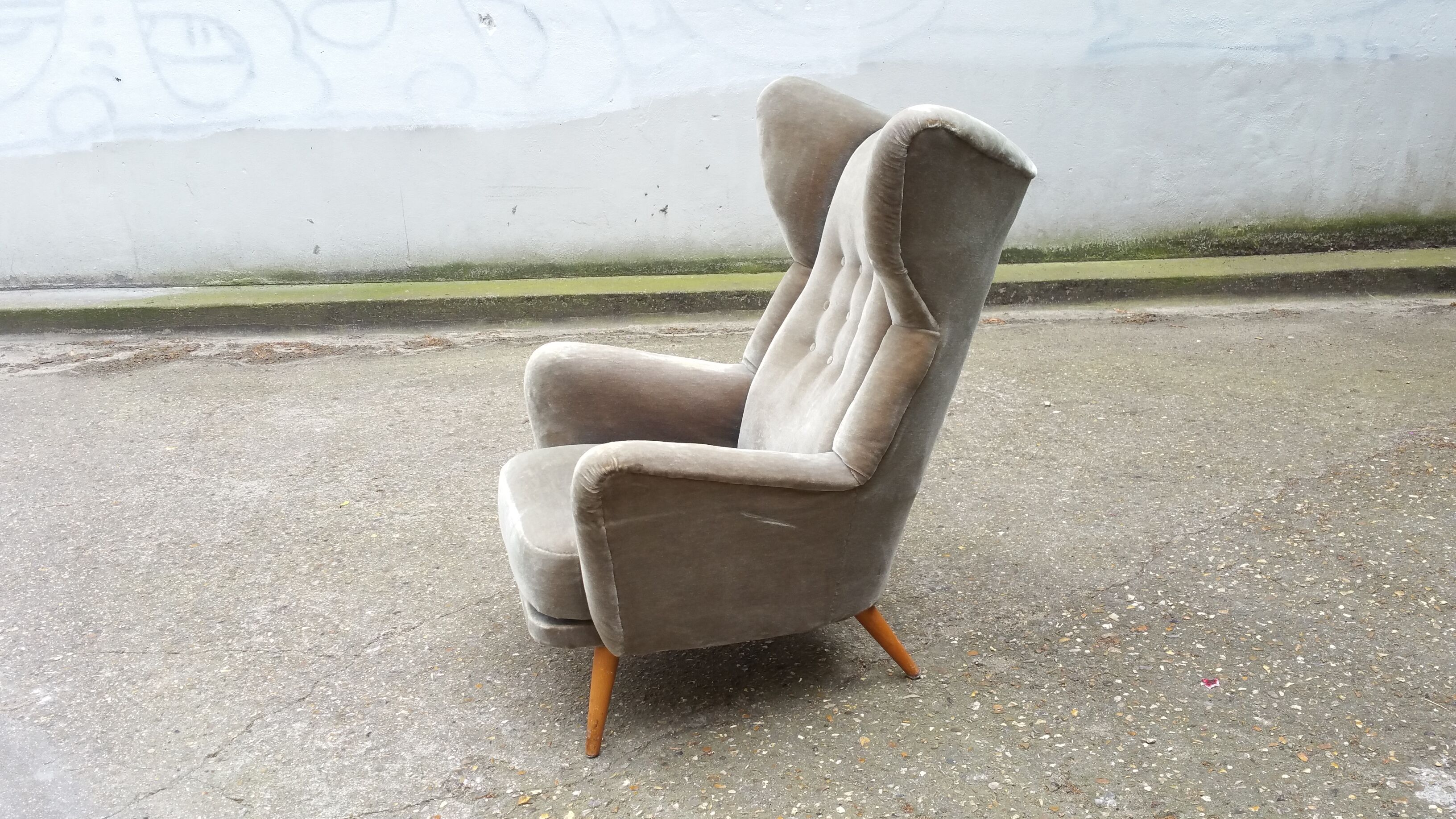 Exceptional Chair has ears Wingback chair years 50