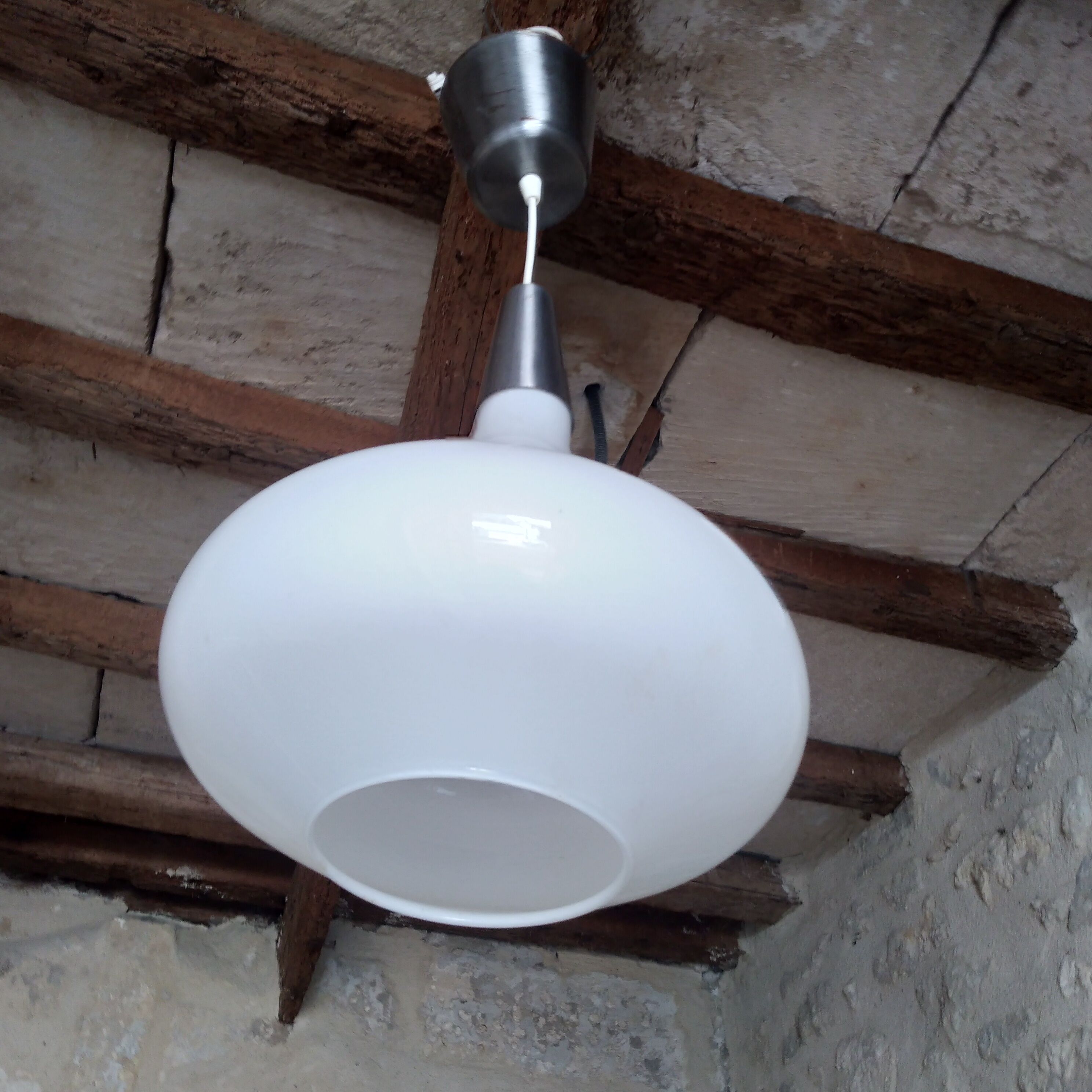 Opaline chandelier 1970