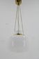 1970s Opaline Glass & Brass Pendant Light , 2 items available