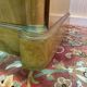Empire style chest of drawers in green marble