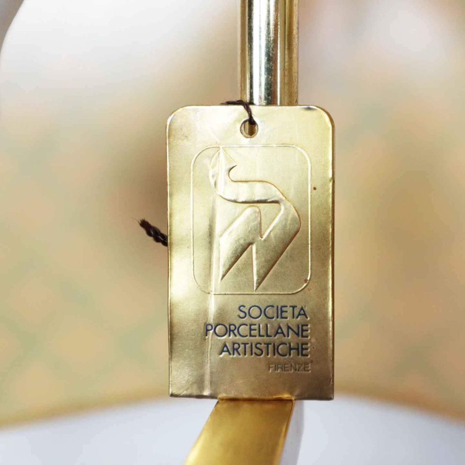 Italian lamp by Societa Porcellane Artistiche Firenze, 1970's.