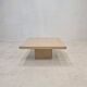 Table Basse Carrée Italienne en Travertin, 1980s