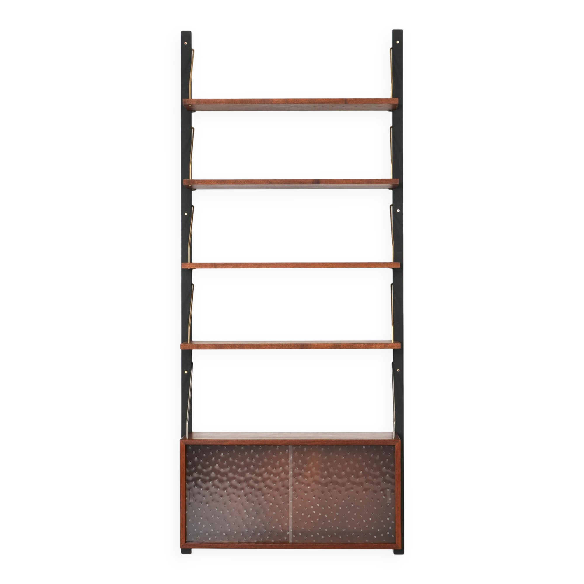 Teak wall unit, Danish design, 1960s, production: Denmark