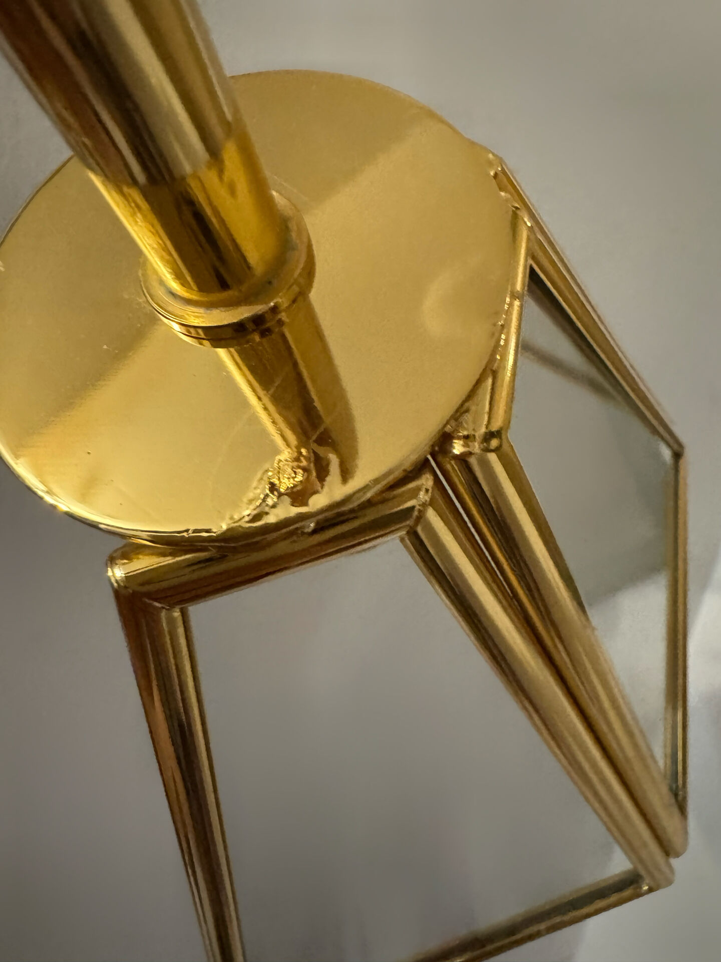 Vintage gold swan neck wall lights