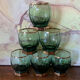 6 art deco glasses