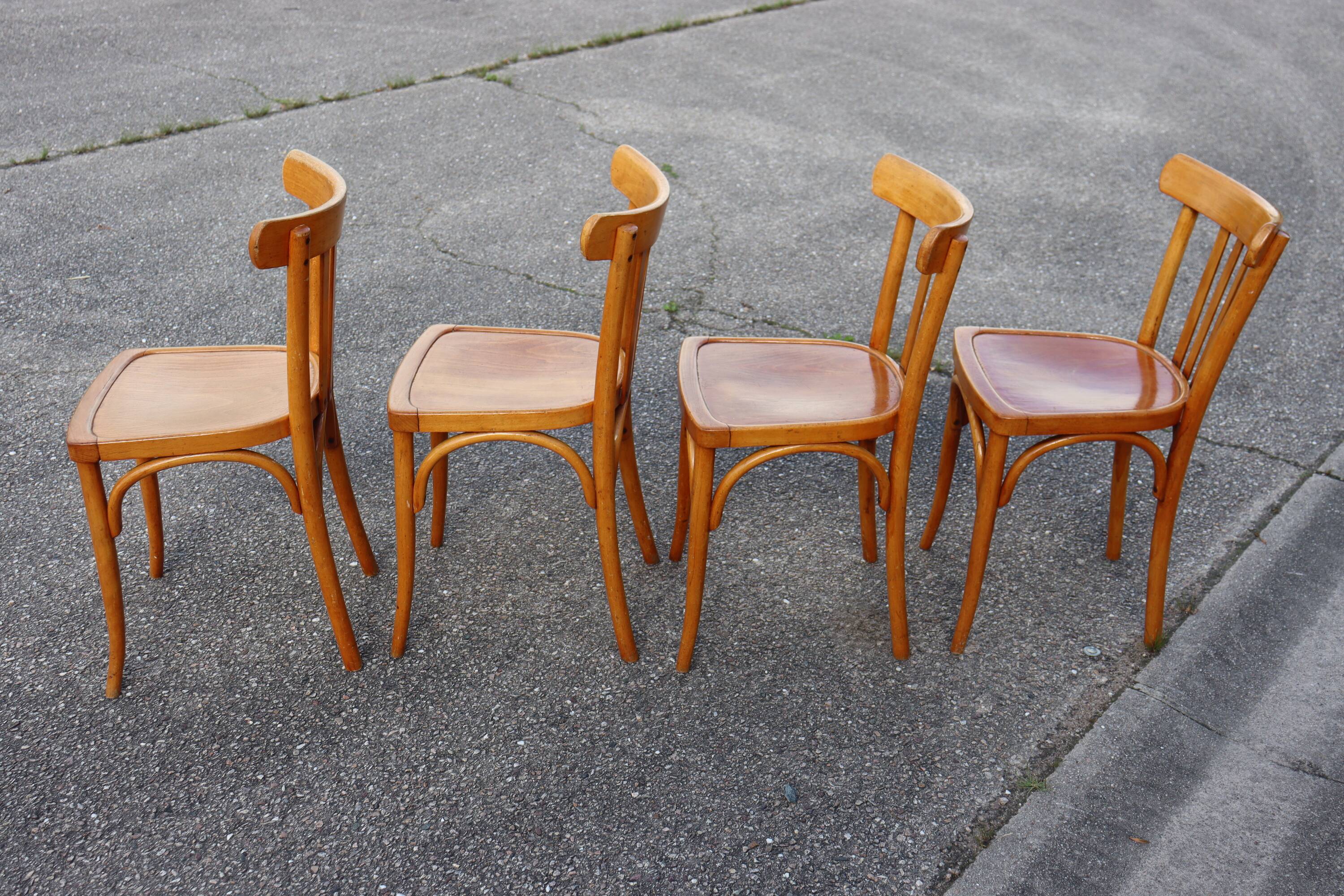 Set of 4 Baumann bistro chairs