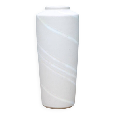 Vase céramique vintage West Germany 69025 blanc avec ruban irisé, collection, vase décoratif