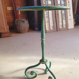 Small green metal side table - mid 20th century