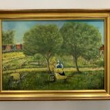 La moisson l’âne et la brouette