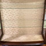 English art deco walnut showcase