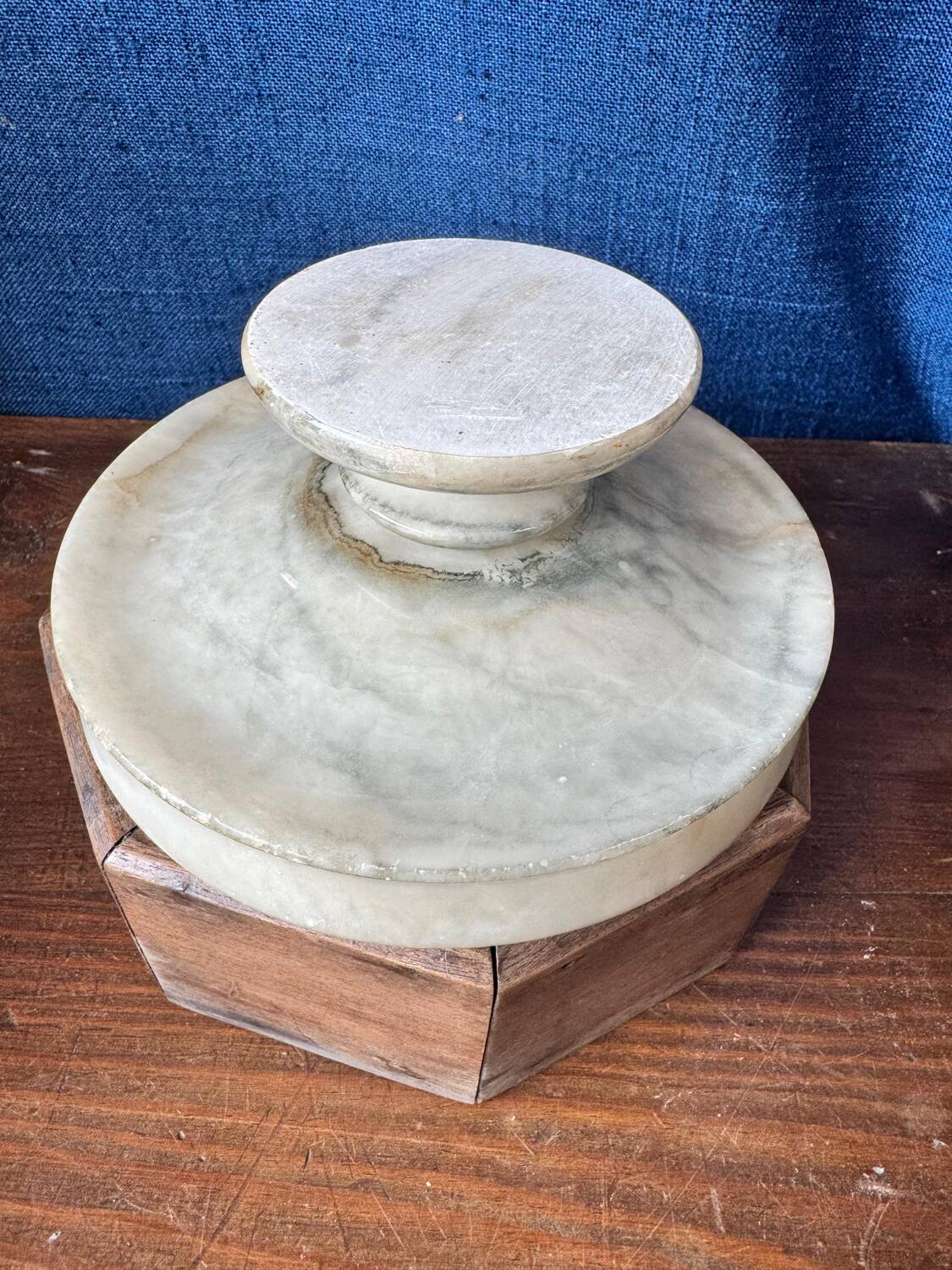 Beautiful footed bowl/trinket dish in alabaster.