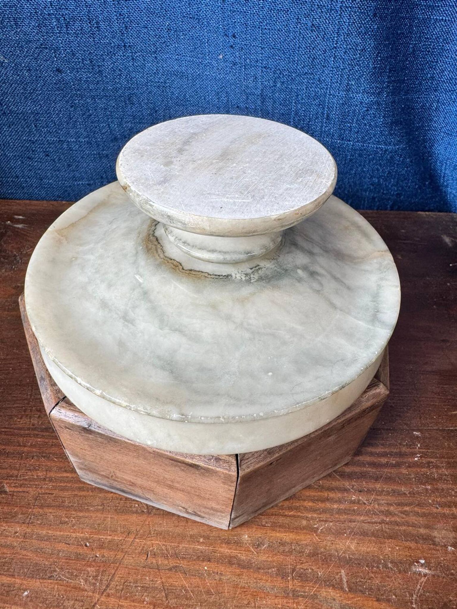 Beautiful footed bowl/trinket dish in alabaster.