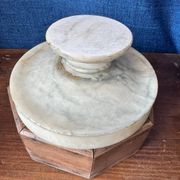 Beautiful footed bowl/trinket dish in alabaster.