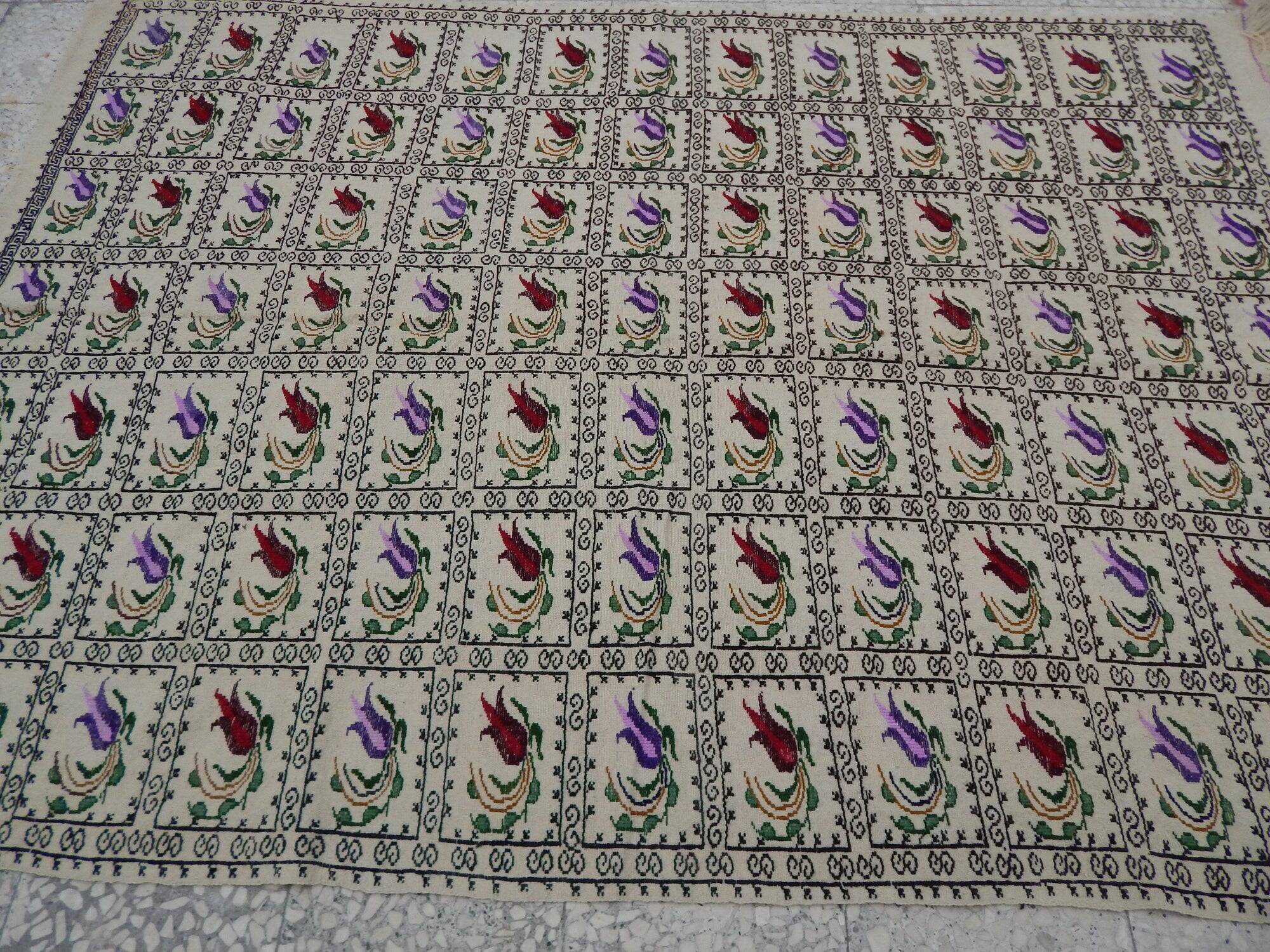 Vintage Turkish kilim, handwoven, 155x224 cm.