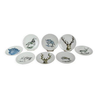 Set of earthenware plates régine agrapart