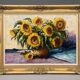 Still life with sunflowers. Signed.