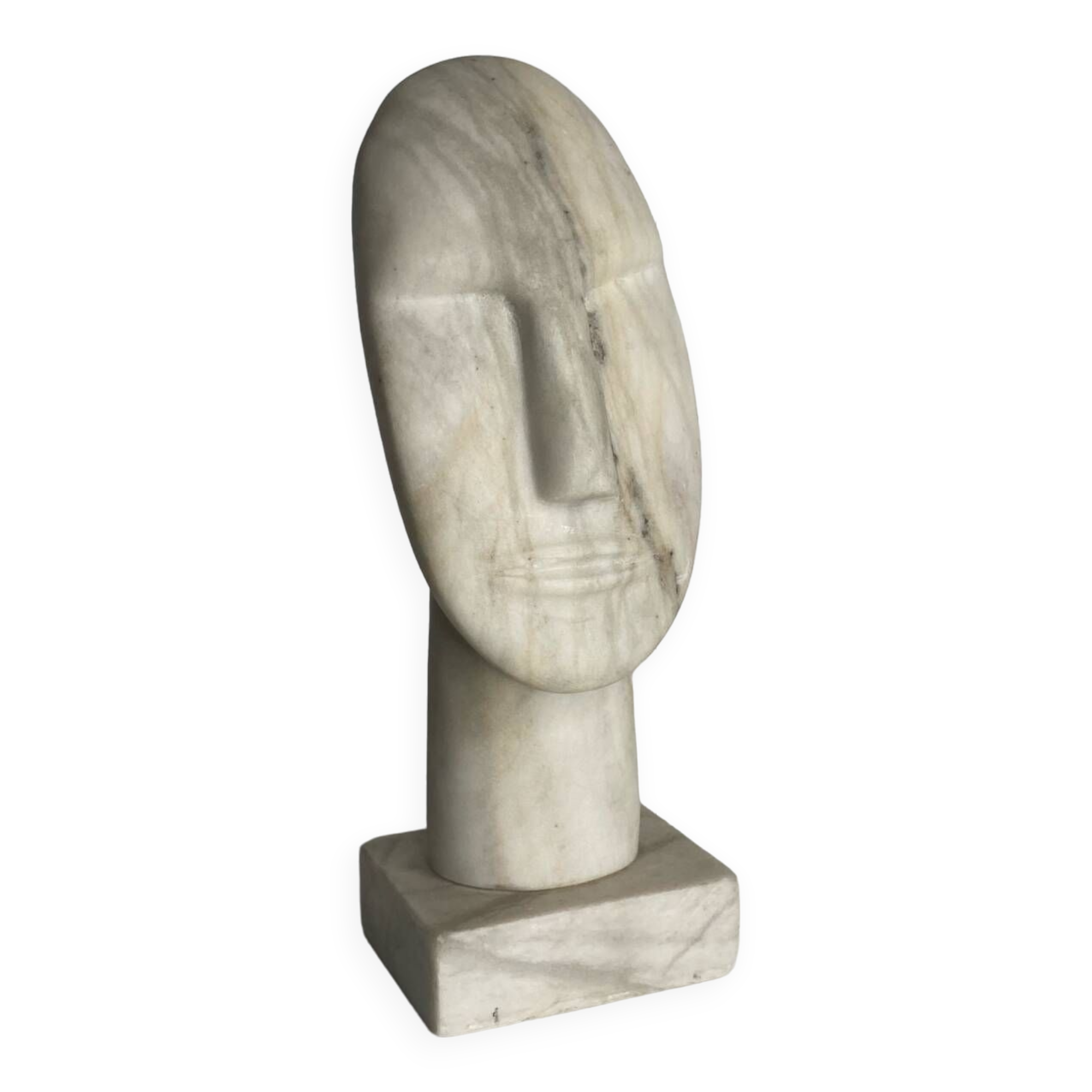 Greek marble idol statue
