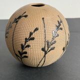 Vase boule en grès, années 80