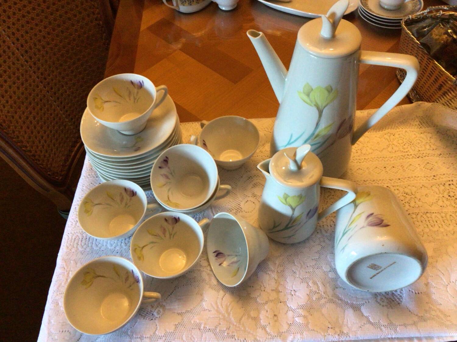 Coffee service 1960 S.F.P French porcelain company