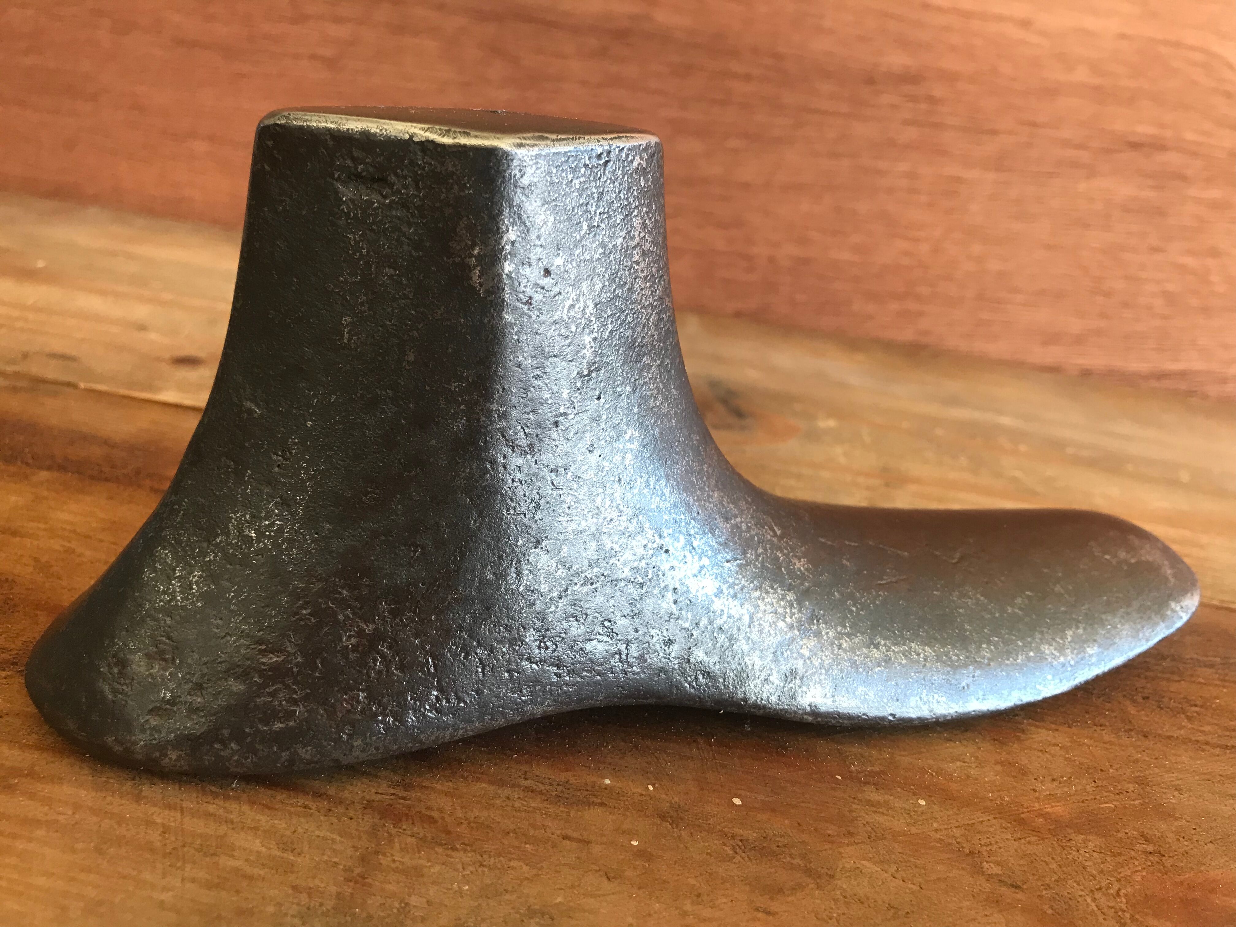 Vintage metal shoemaker's foot