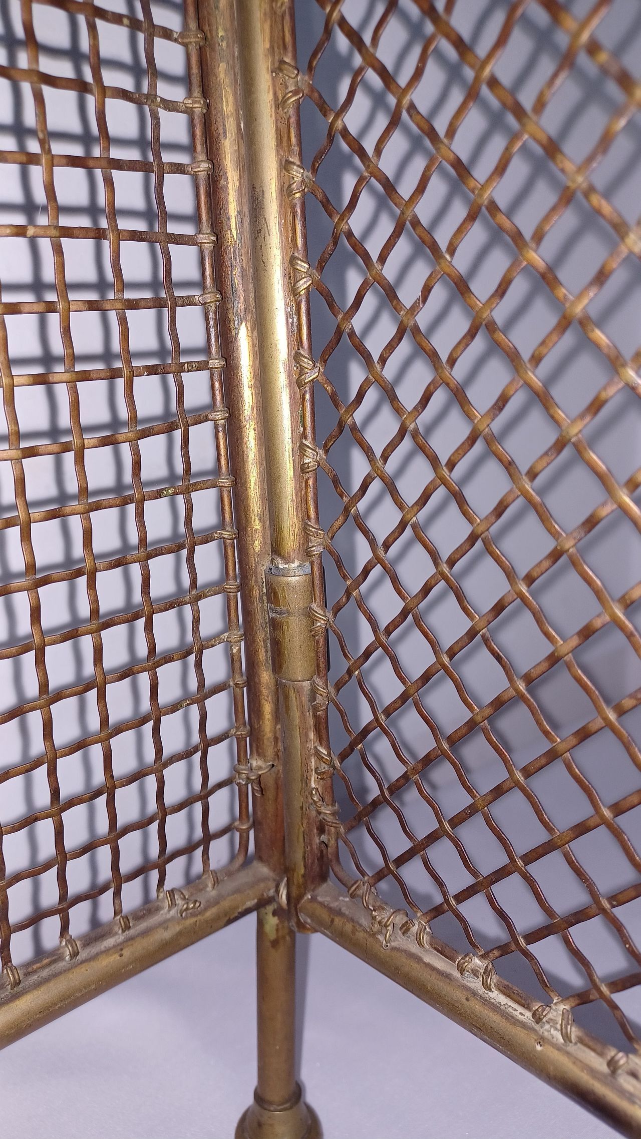 Vintage Fire Screen Brass 1950-60
