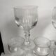 Ensemble de 8 verres à pied en verre moulé années 30 début XXème