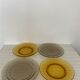 Lot of 4 plates 2 amber Vereco and 2 black Arcoroc - vintage