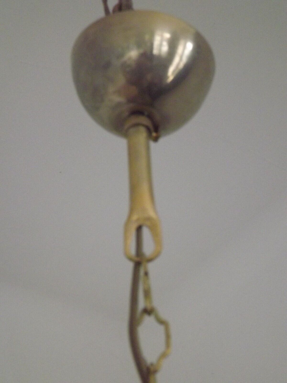 French vintage silver finished brass cylindrical glass 2 light hall lantern 3929