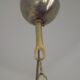 French vintage silver finished brass cylindrical glass 2 light hall lantern 3929