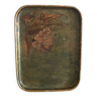 Painted wooden tray